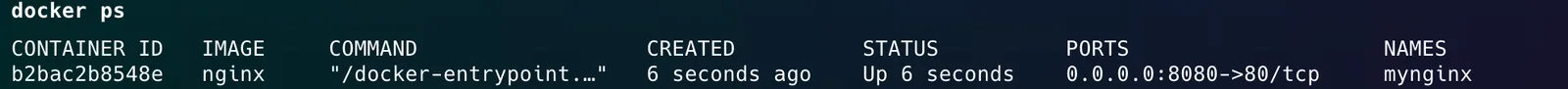 Docker ps