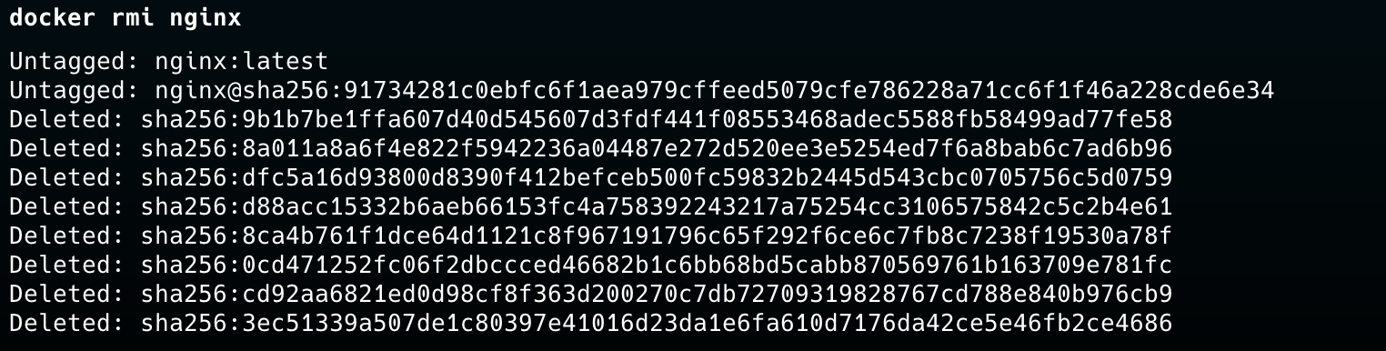 Docker rmi