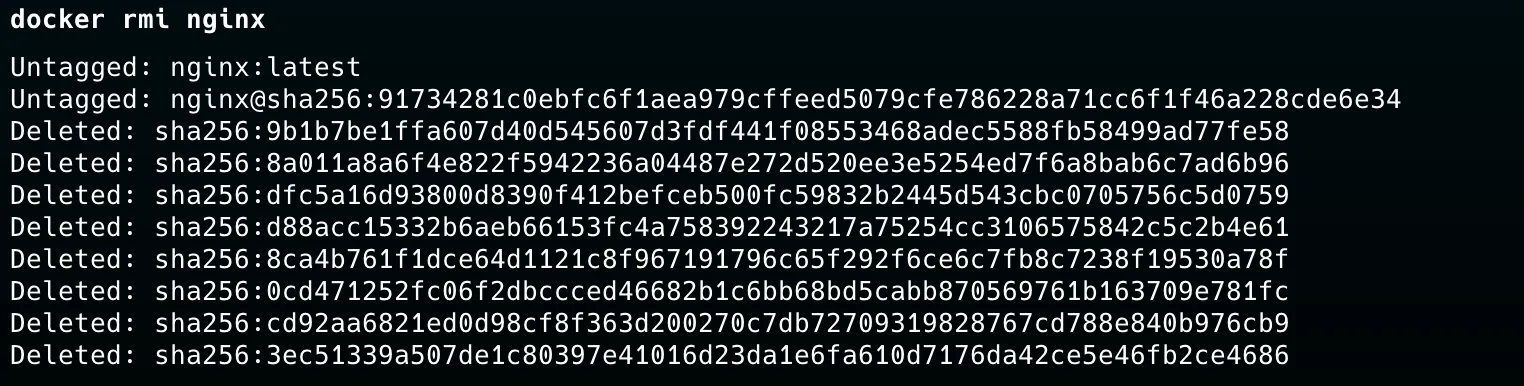 Docker rmi